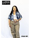 2000 S/S Girls Crop Tops : SKY BLUE-GREY